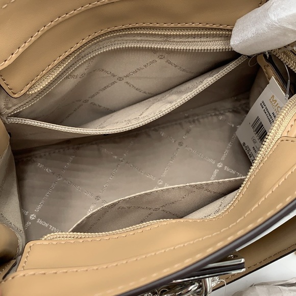 MICHAEL KORS
Hamilton Small Crocodile Embossed Faux Leather Satchel
Camel 
NWT - Picture 9 of 16